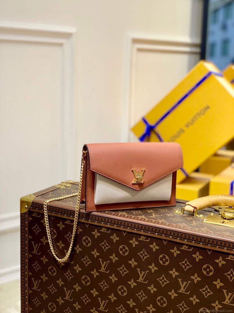 LV M81193 Louis Vuitton Mylockme Chain Pochette Brown