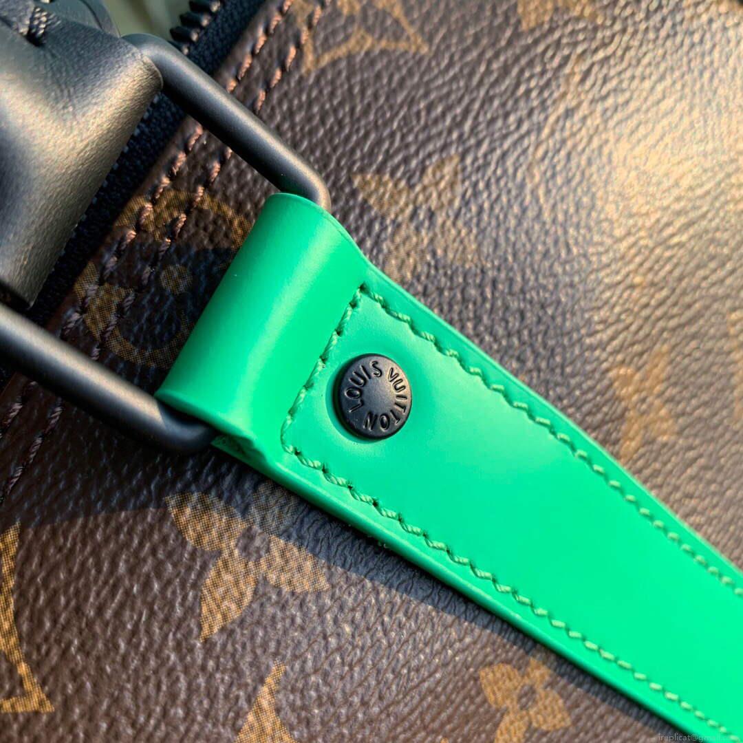 LV M46249 Louis Vuitton Keepall Bandouliere 25 Bag Green