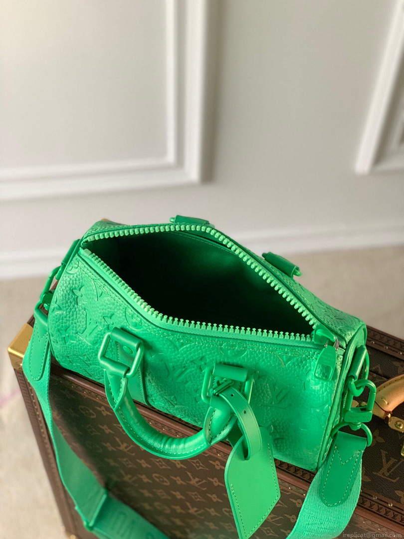 LV M20929 Louis Vuitton Keepall Bandouliere 25 Bag Minty Green