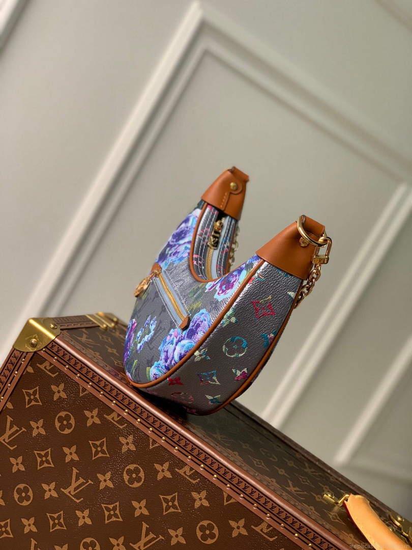 LV M21183 Louis Vuitton Loop Baguette Handbag Blue