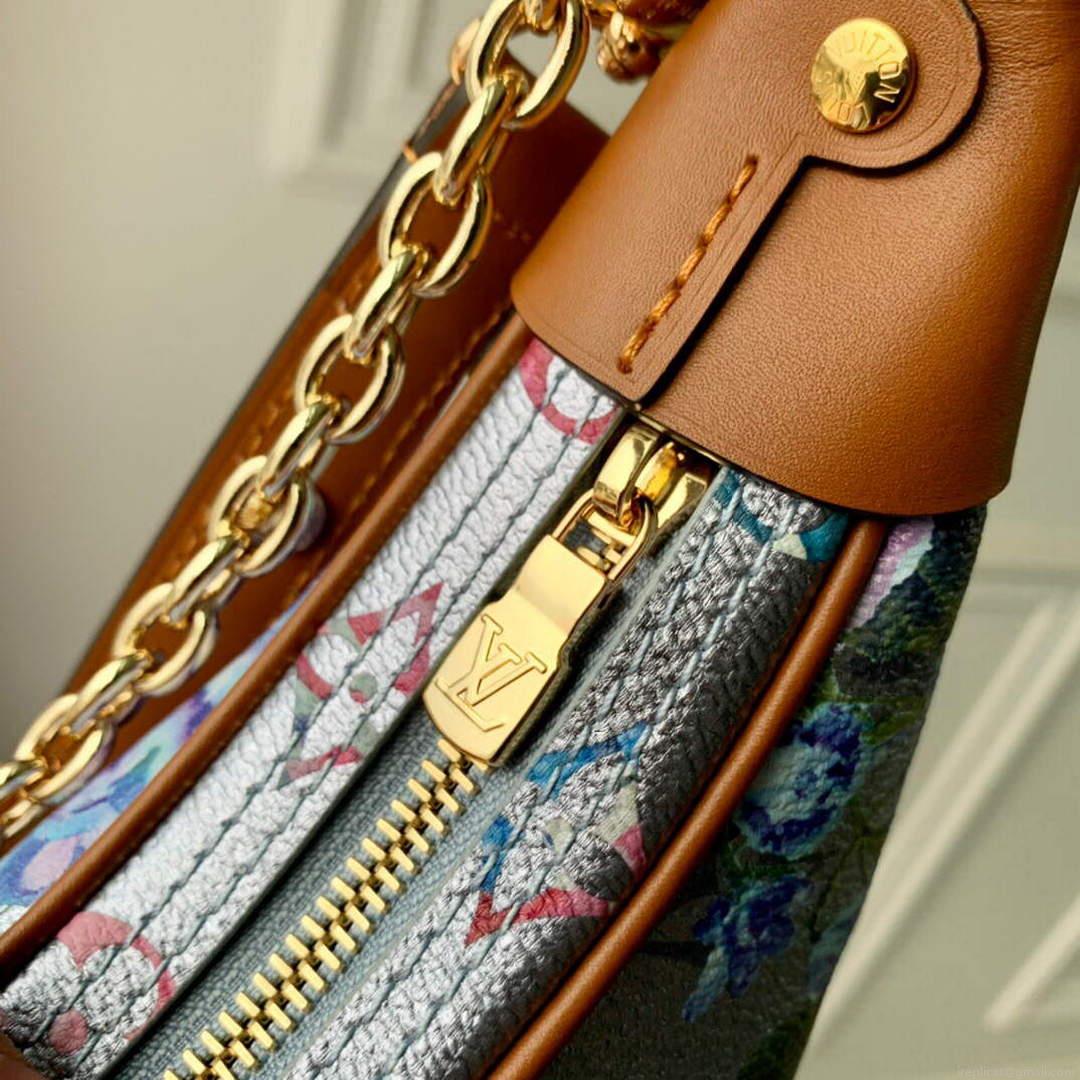 LV M21183 Louis Vuitton Loop Baguette Handbag Blue