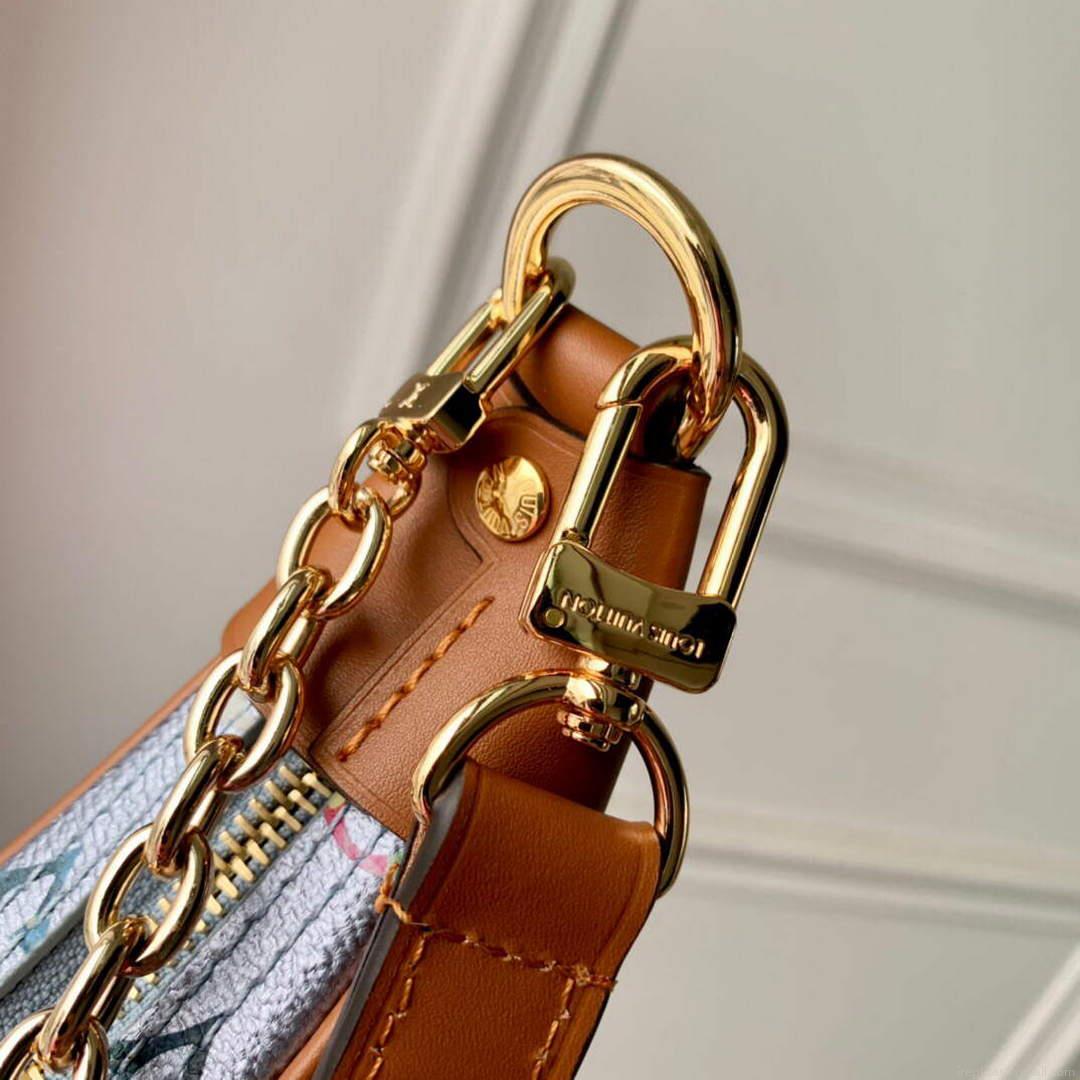 LV M21183 Louis Vuitton Loop Baguette Handbag Blue