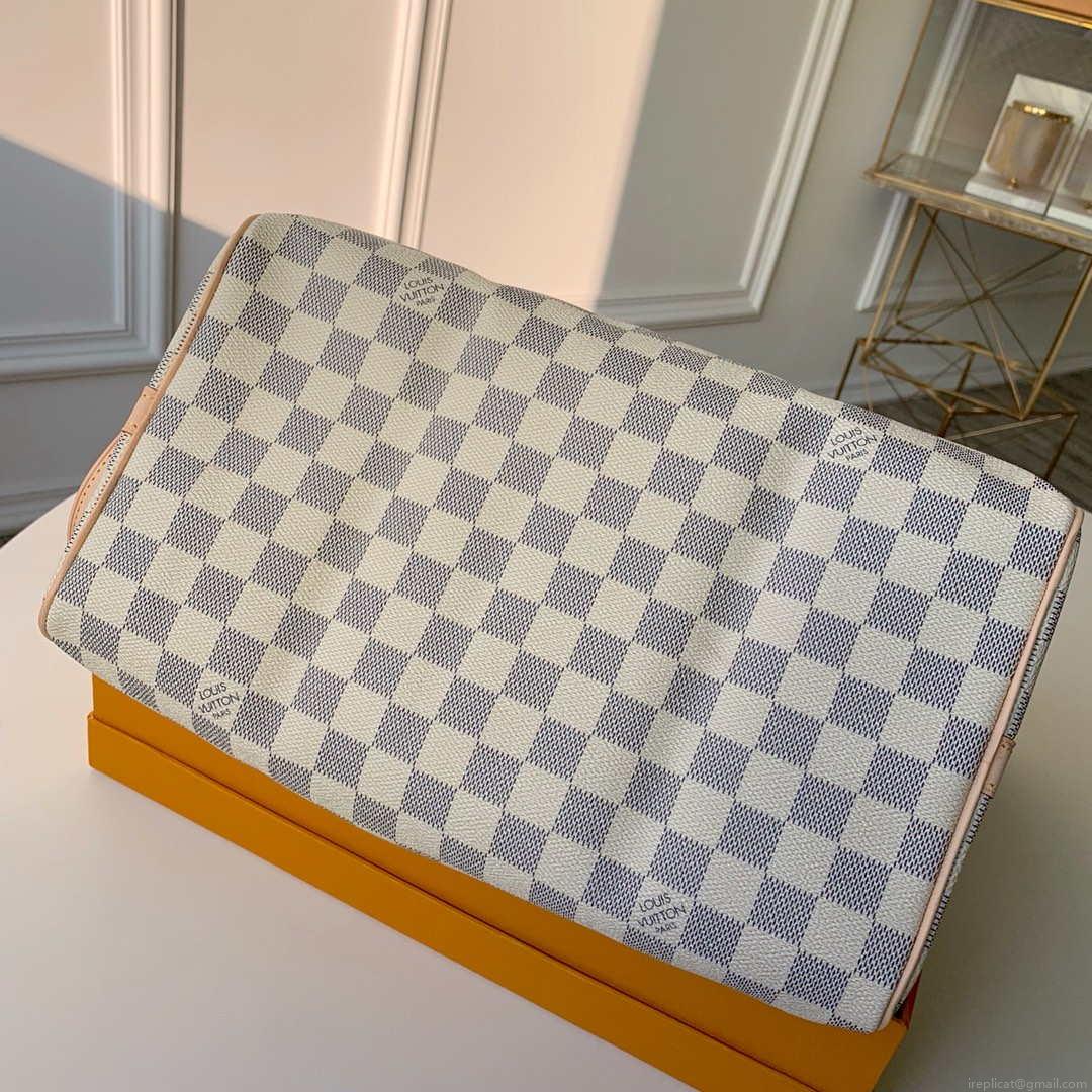 Louis Vuitton N41373 LV Speedy 30 Bag Damier Azur Canvas