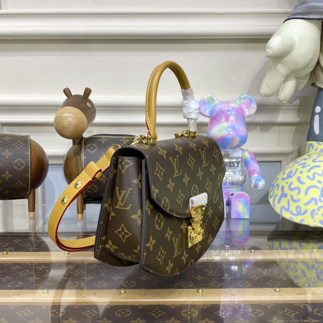LV M46548 Louis Vuitton Tilsitt Monogram Handbag Brown