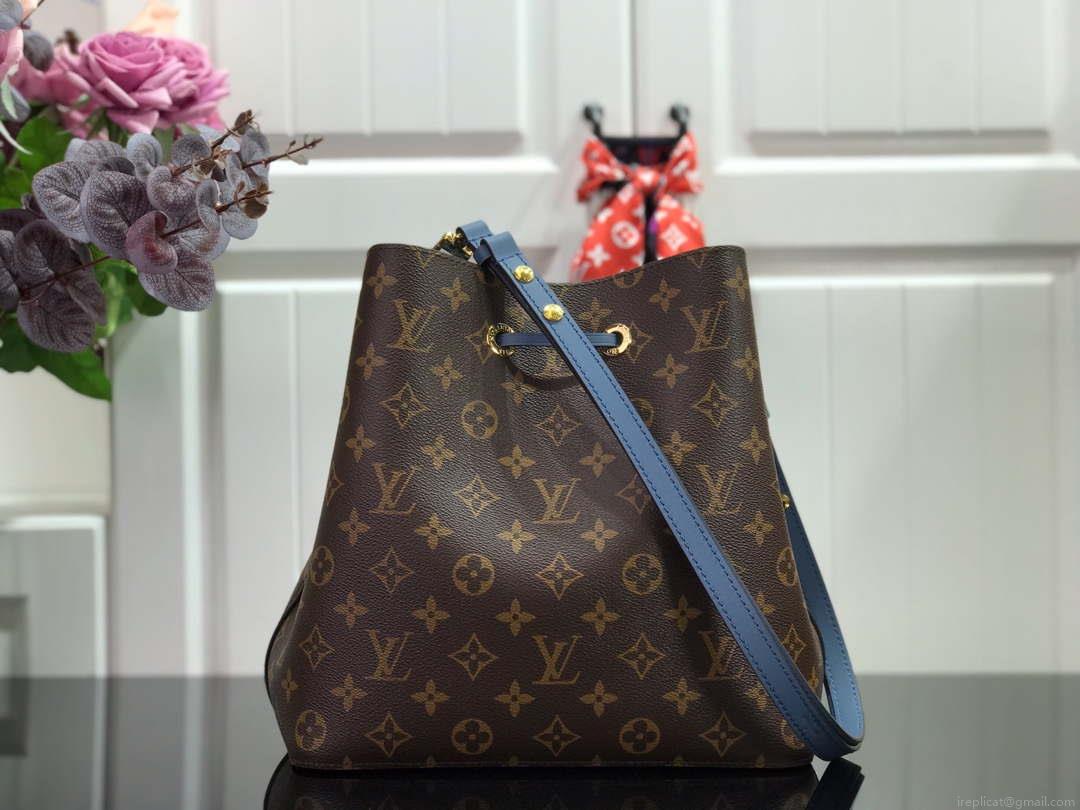 LV M44021 Louis Vuitton NÉONOÉ MM Bag Monogram Blue