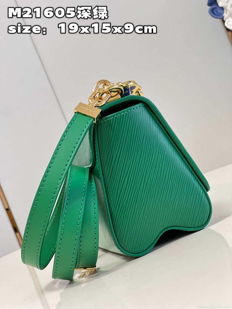 Louis Vuitton LV M21649 Twist PM Bag Epi Green