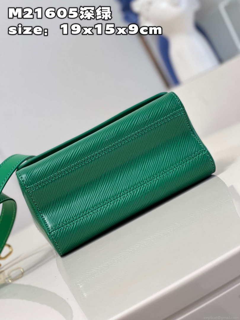 Louis Vuitton LV M21649 Twist PM Bag Epi Green