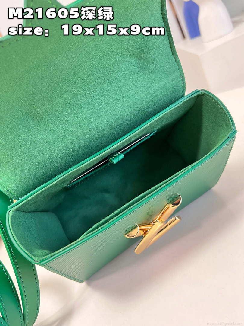 Louis Vuitton LV M21649 Twist PM Bag Epi Green