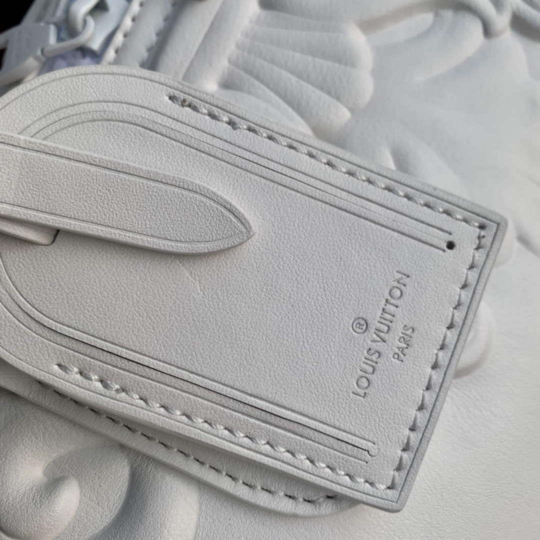 LV M21845 Louis Vuitton Keepall Bandoulière 50 Bag Optic White