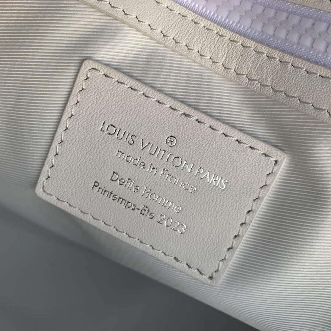 LV M21845 Louis Vuitton Keepall Bandoulière 50 Bag Optic White