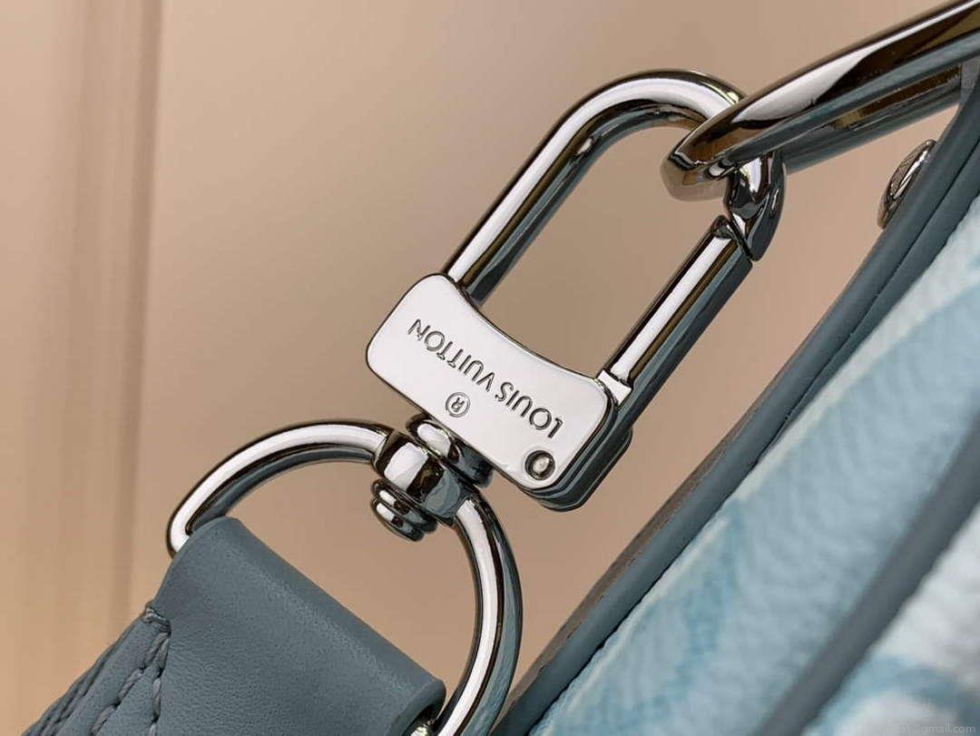 LV M22527 Louis Vuitton Keepall Bandoulière 25 Bag Crystal Blue
