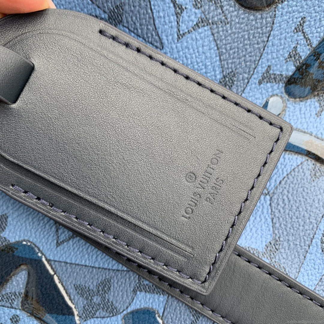 LV M22573 Louis Vuitton Keepall Bandoulière 35 Abyss Blue