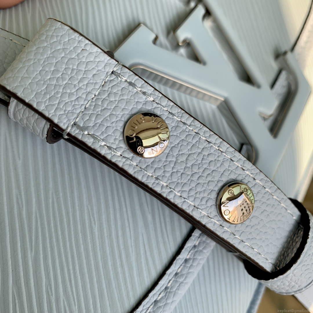 LV M59461 Louis Vuitton Buci Handbag Epi Leather Cloud Blue