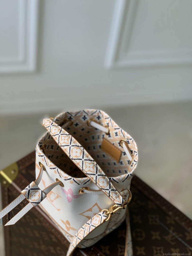 LV M82386 Louis Vuitton Nano Noé Bucket Bag Apricot