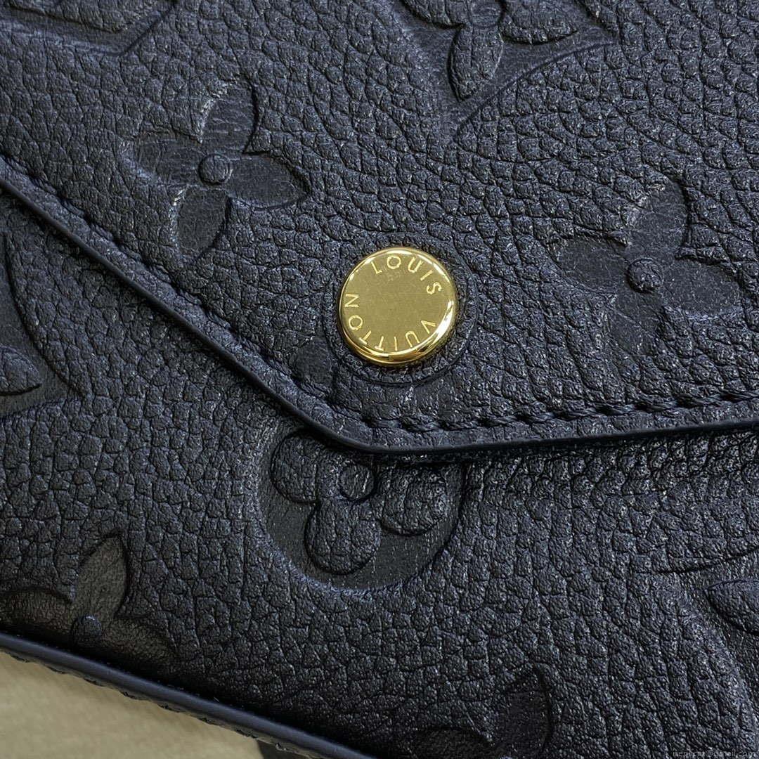 LV M82477 Louis Vuitton Felicie Pochette Monogram Empreinte Bag Black