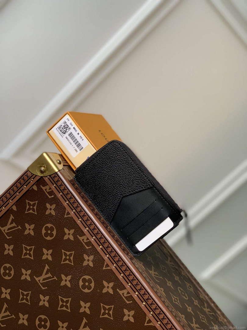 LV M81287 Louis Vuitton Card Holder Recto Verso Black