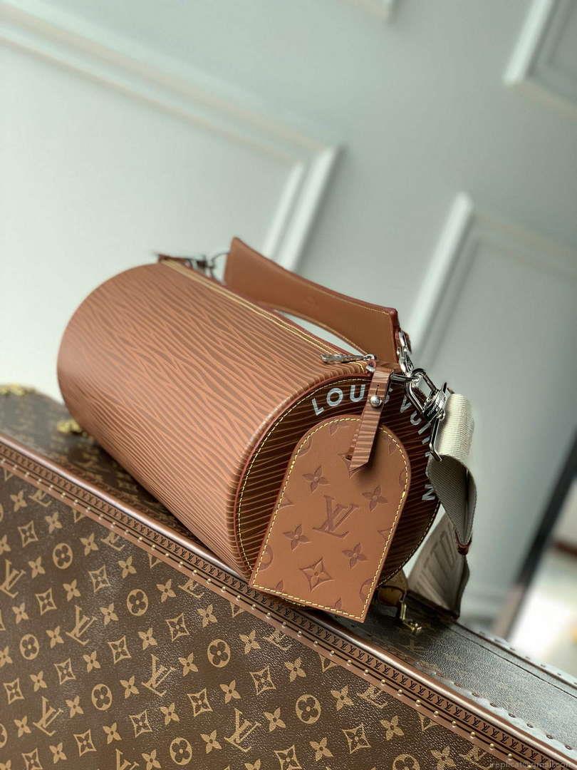 LV M23092 Louis Vuitton Soft Polochon Cross-body Bag Cognac