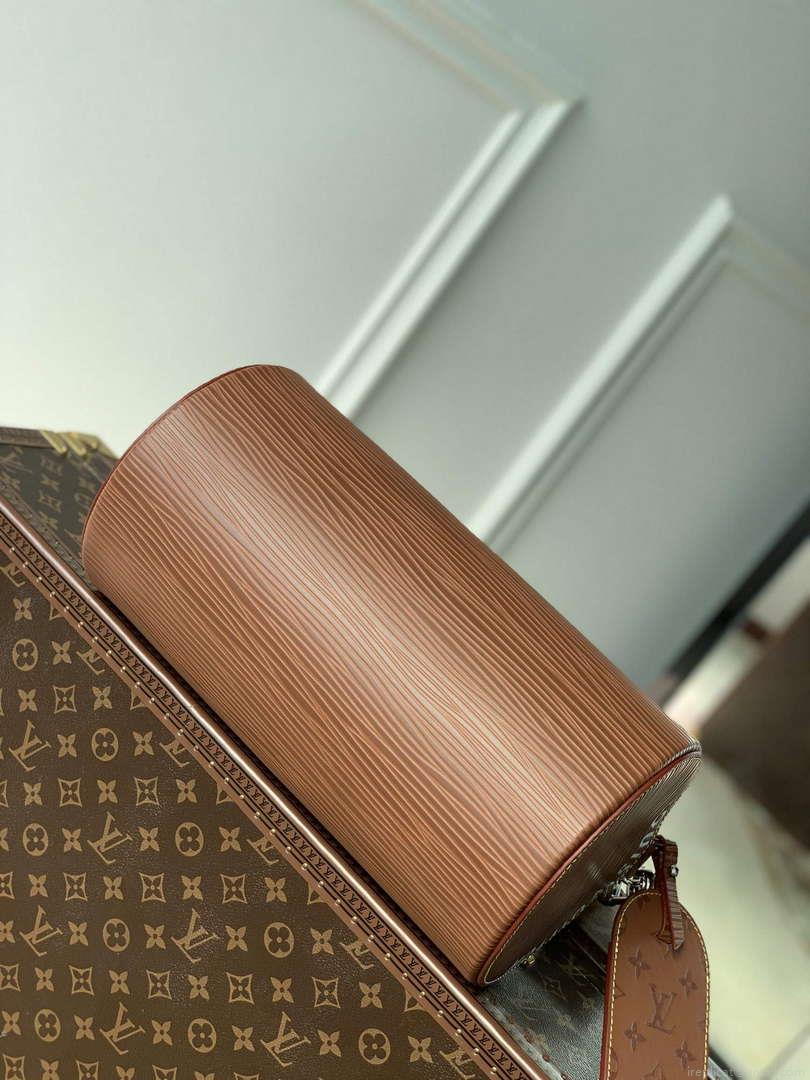 LV M23092 Louis Vuitton Soft Polochon Cross-body Bag Cognac