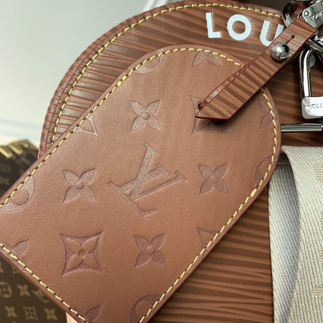 LV M23092 Louis Vuitton Soft Polochon Cross-body Bag Cognac