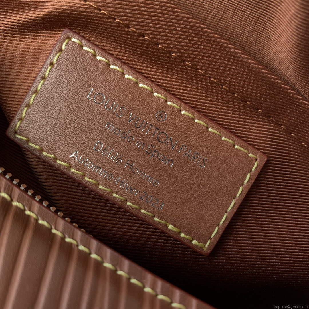 LV M23092 Louis Vuitton Soft Polochon Cross-body Bag Cognac