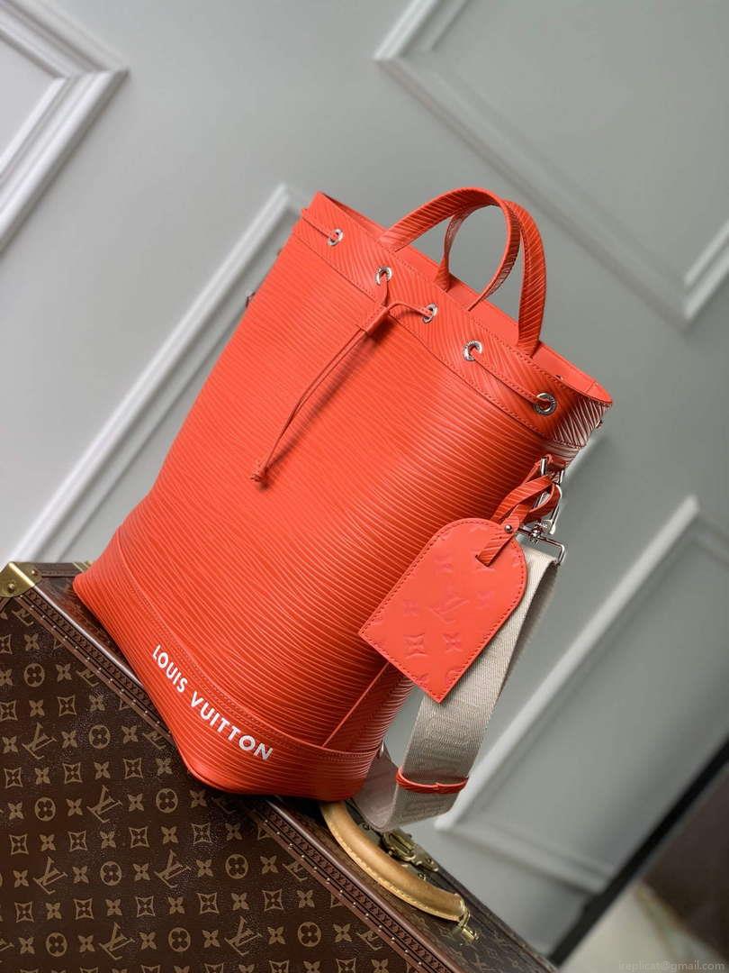 LV M23117 Louis Vuitton Maxi Noé Sling Bag Orange