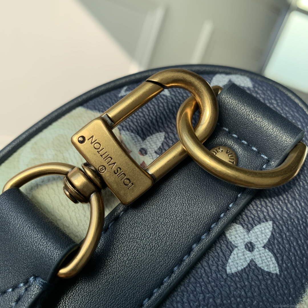 LV M46271 Louis Vuitton Keepall Bandoulière 25 Bag Blue