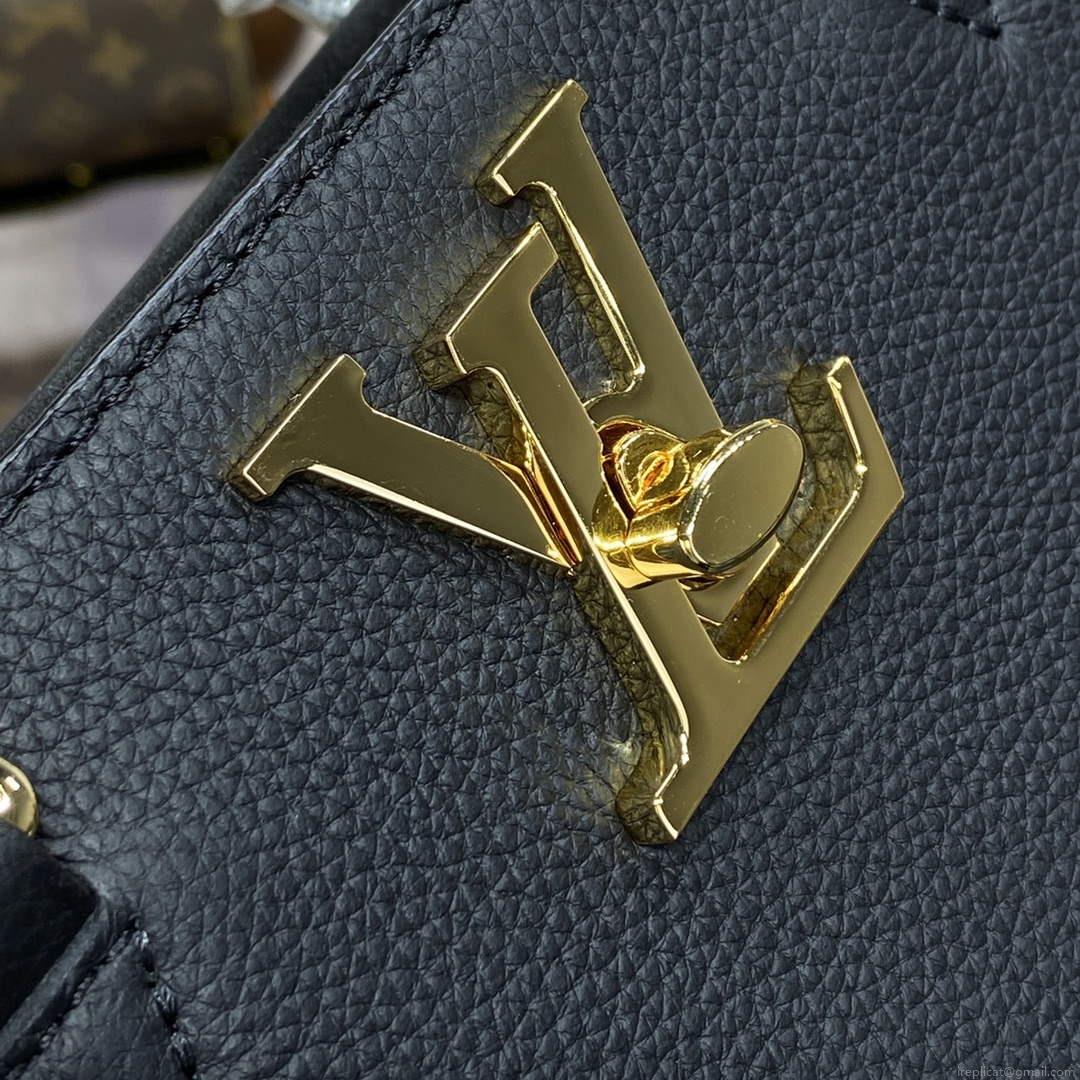 LV M22311 Louis Vuitton Lock & Go Handbag Black
