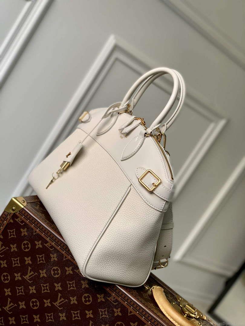 LV M23061 Louis Vuitton Lock It MM Bag Crème Beige