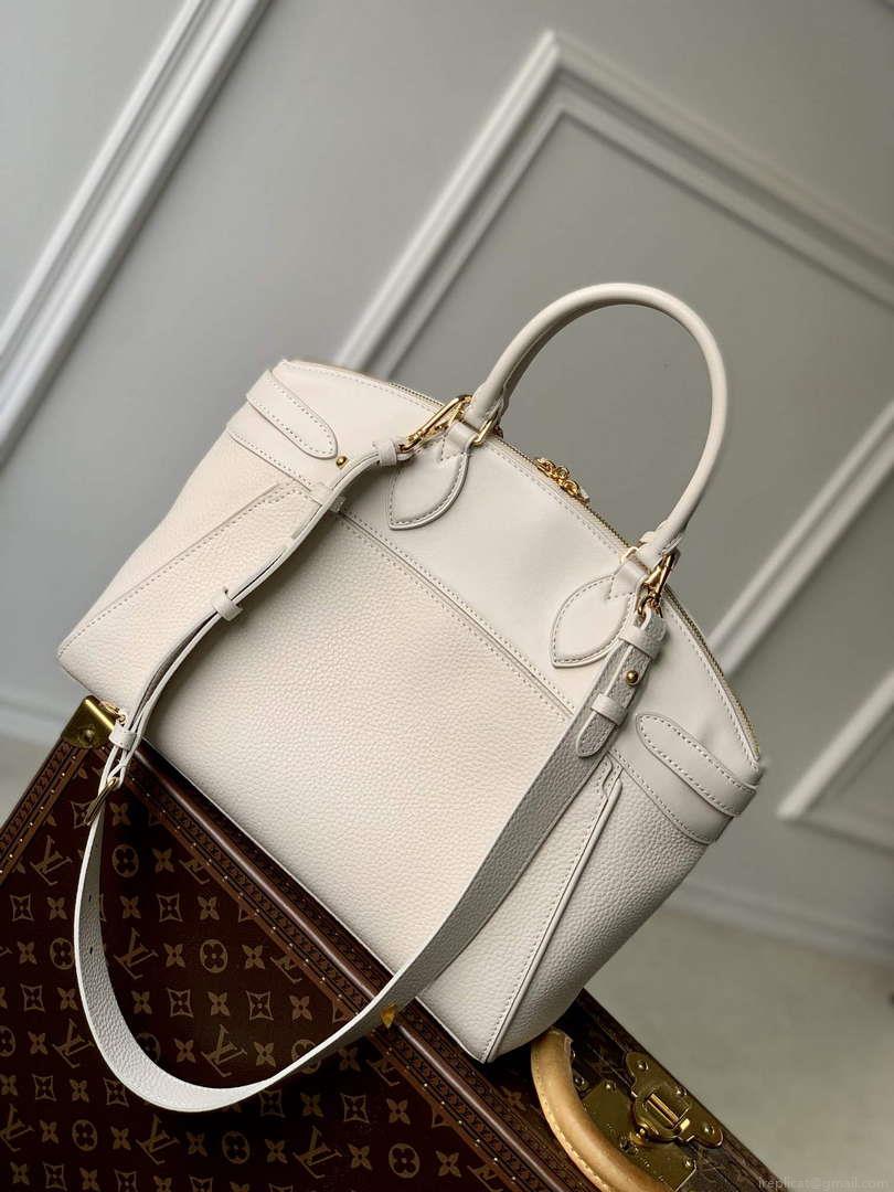 LV M23061 Louis Vuitton Lock It MM Bag Crème Beige