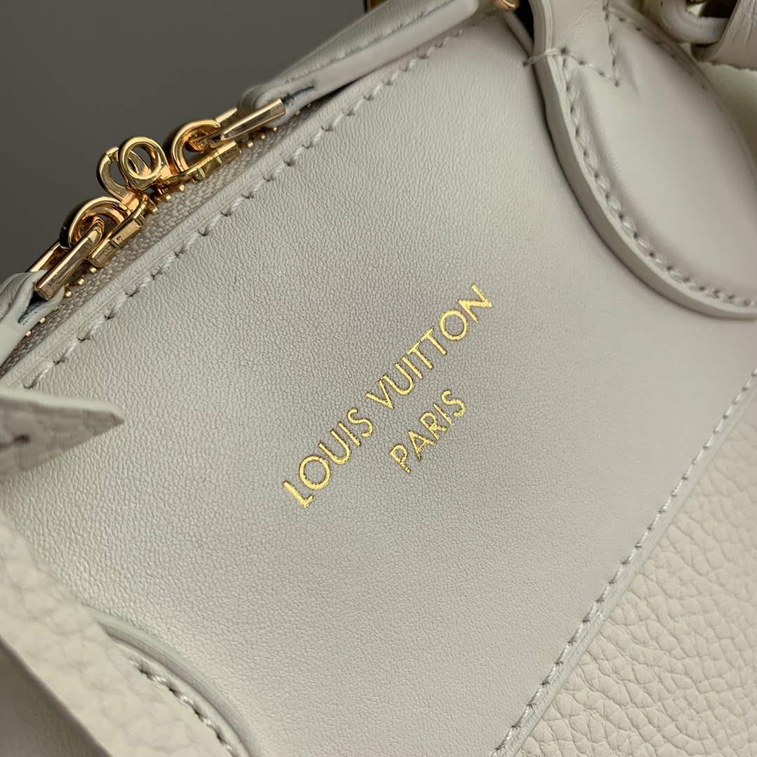 LV M23061 Louis Vuitton Lock It MM Bag Crème Beige