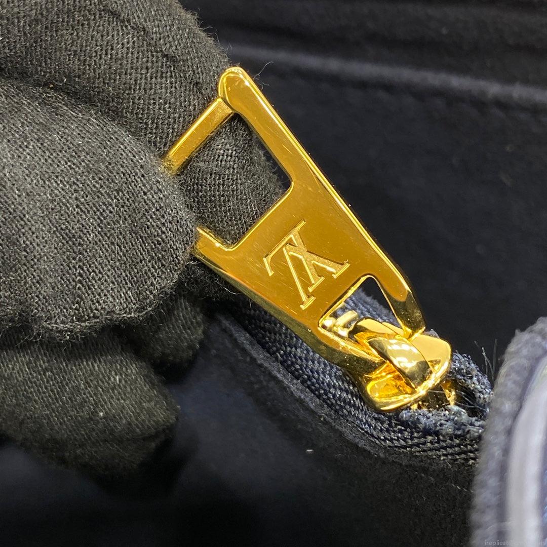 LV M20984 Louis Vuitton M57345 Lockme Shopper M57346 Bag Grained Calf Leather Navy Blue