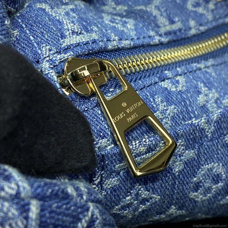 LV M46855 Louis Vuitton CarryAll MM Bag Monogram Denim