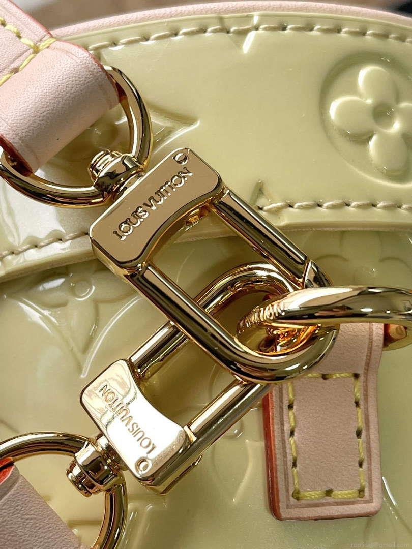 LV M24099 Louis Vuitton Astor Monogram Vernis Bag Yellow