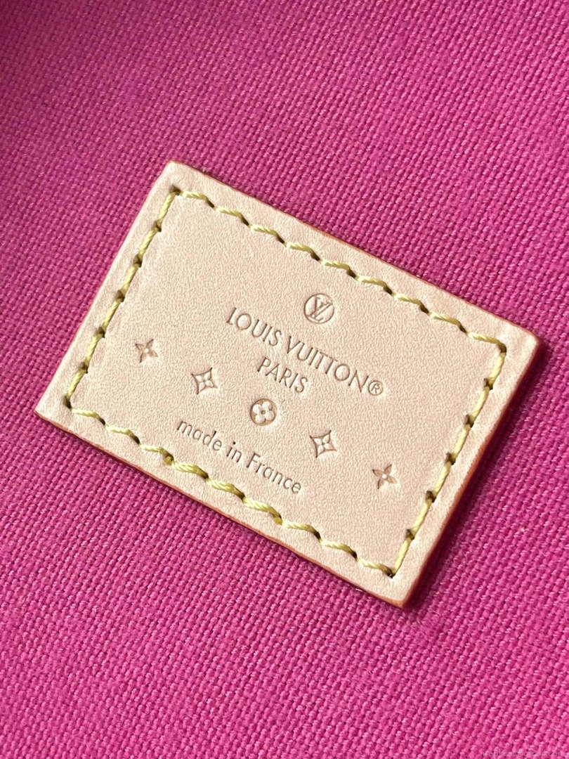LV M24102 Louis Vuitton Astor Monogram Vernis Bag Neon Pink