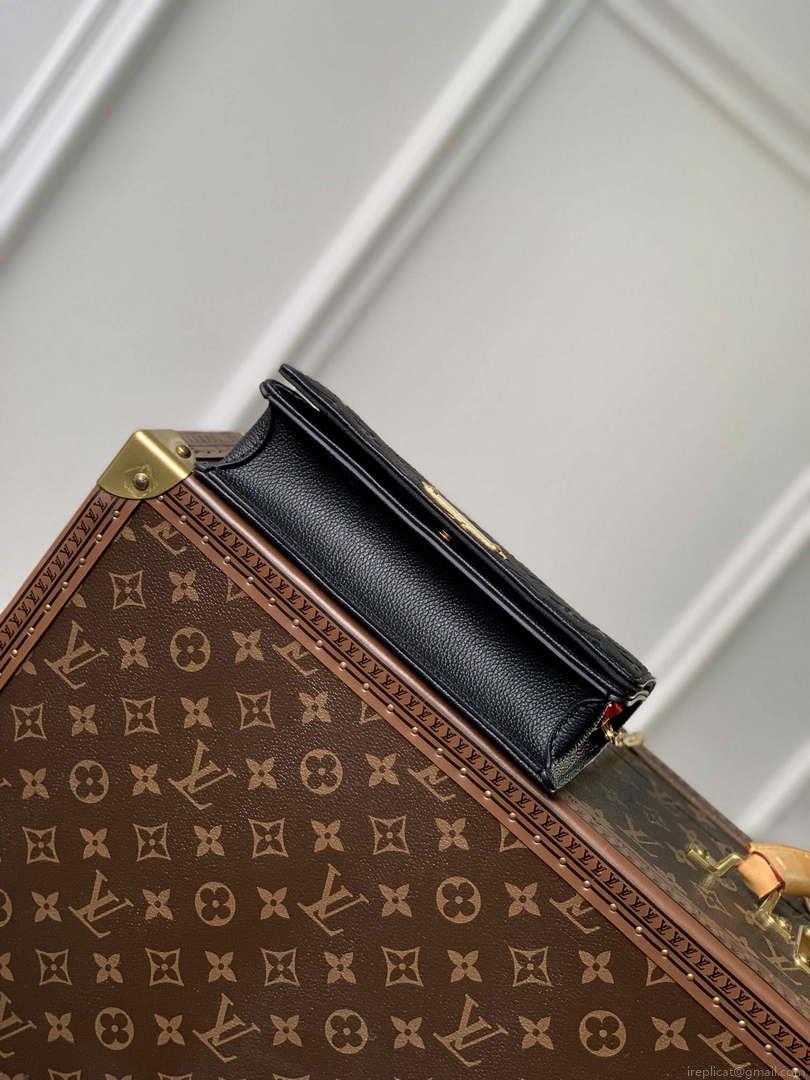 LV M46919 Louis Vuitton Wallet On Chain Lily Bag Black