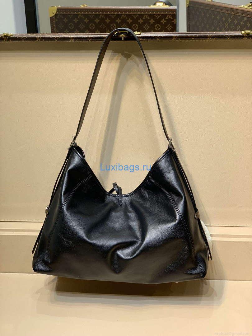 LV M25143 Louis Vuitton CarryAll Dark MM Handbag Black
