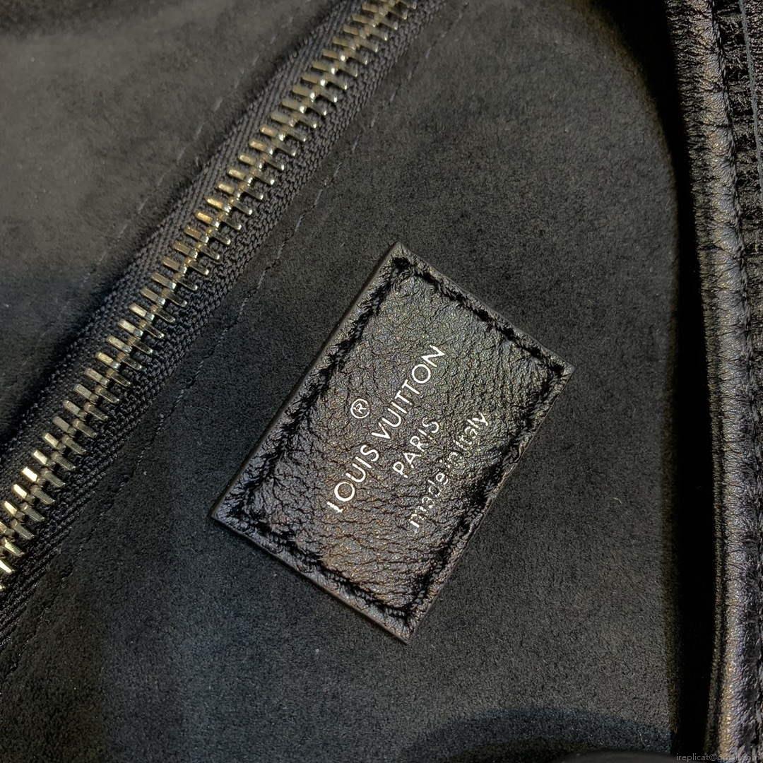 LV M25143 Louis Vuitton CarryAll Dark MM Handbag Black