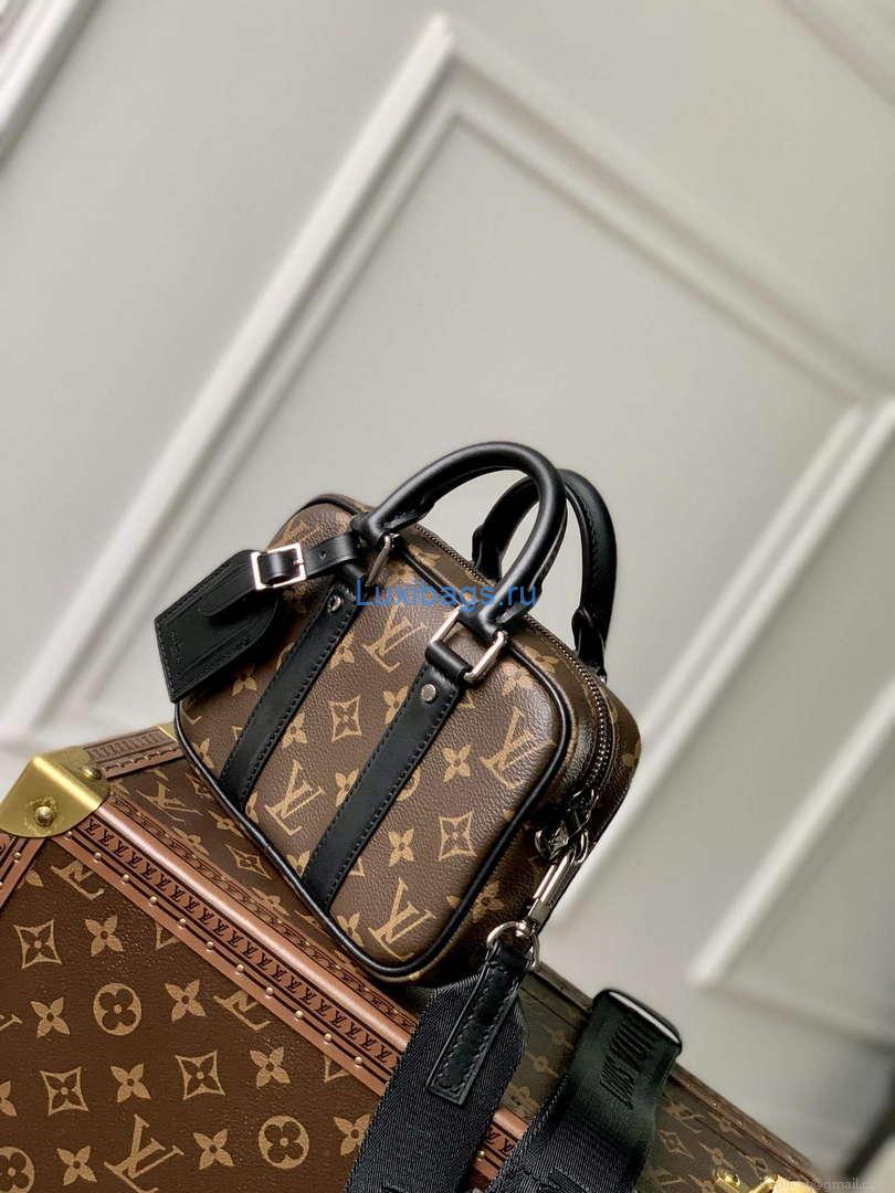 LV M82770 Louis Vuitton Nano Porte Documents Voyage Bag Brown
