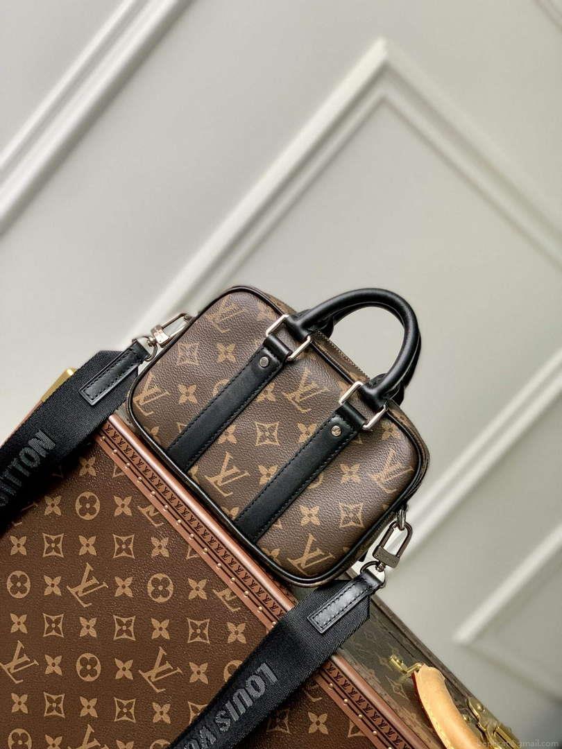 LV M82770 Louis Vuitton Nano Porte Documents Voyage Bag Brown