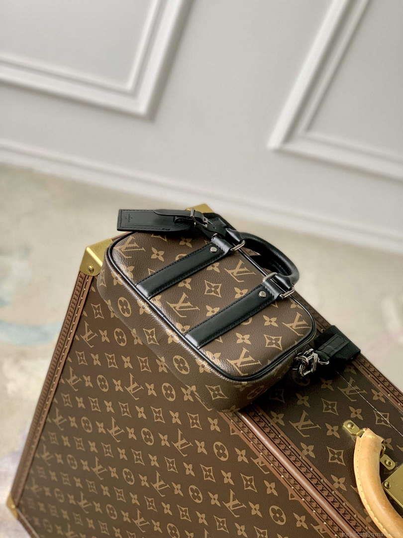 LV M82770 Louis Vuitton Nano Porte Documents Voyage Bag Brown