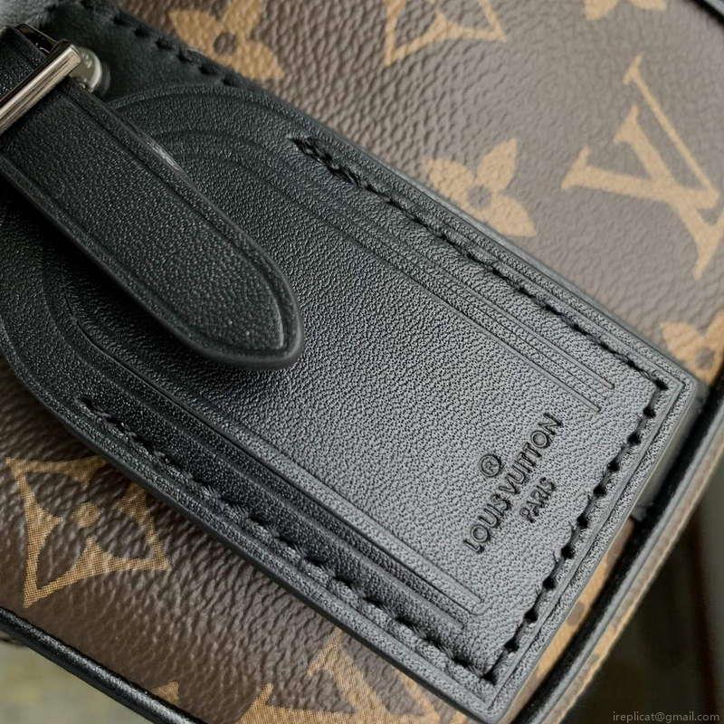 LV M82770 Louis Vuitton Nano Porte Documents Voyage Bag Brown
