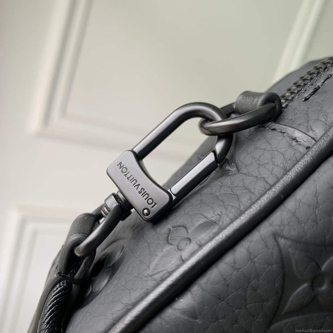 LV M82770 Louis Vuitton Nano Porte Documents Voyage Bag Black leather