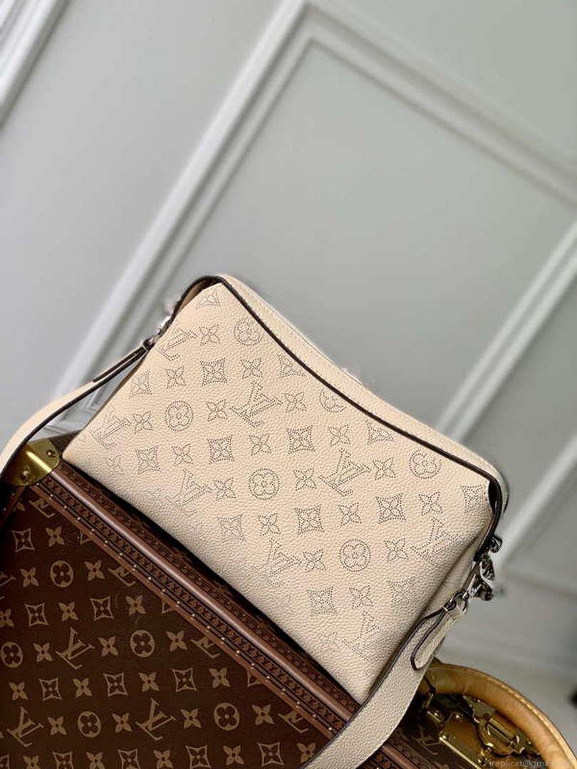 LV M24114 Louis Vuitton Hand It All PM Bag Mahina Crème Beige