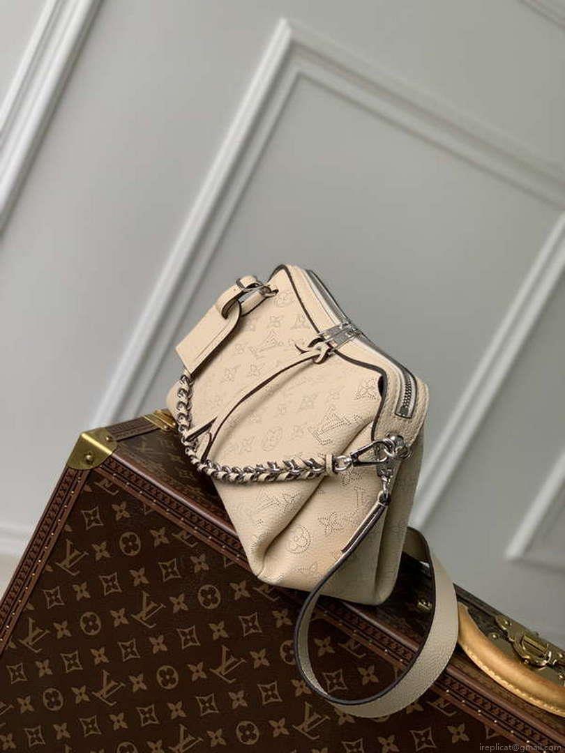 LV M24114 Louis Vuitton Hand It All PM Bag Mahina Crème Beige