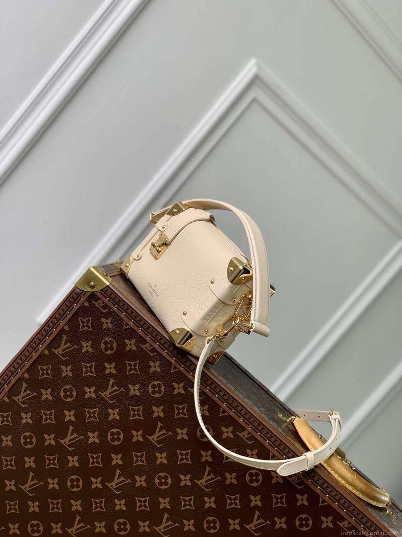 LV M23915 Louis Vuitton Side Trunk PM Bag Chalk