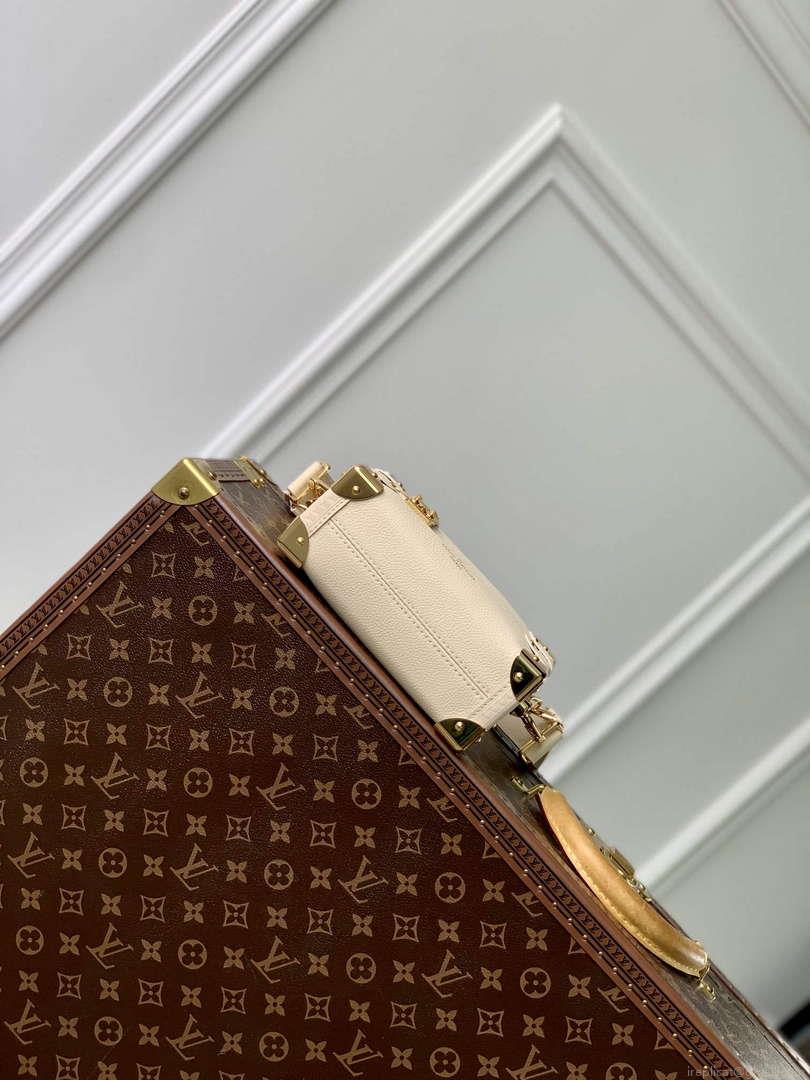 LV M23915 Louis Vuitton Side Trunk PM Bag Chalk