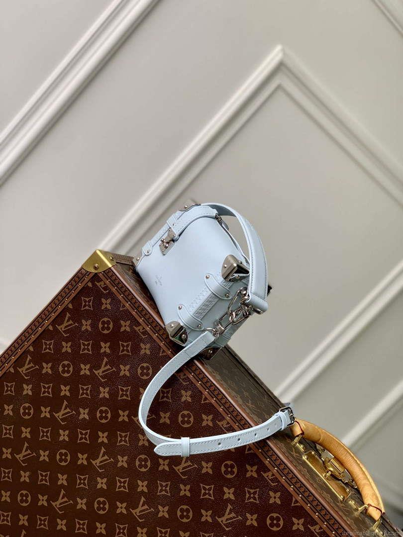 LV M25067 Louis Vuitton Side Trunk PM Bag Olympe Blue