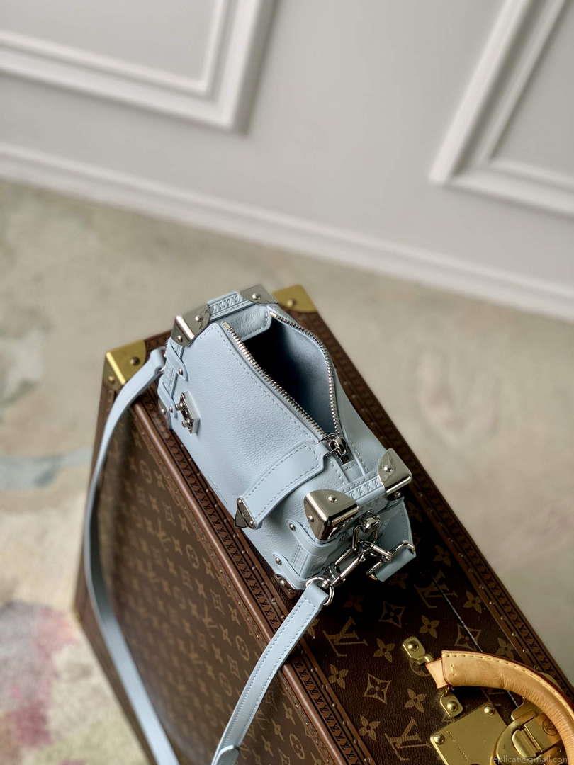 LV M25067 Louis Vuitton Side Trunk PM Bag Olympe Blue