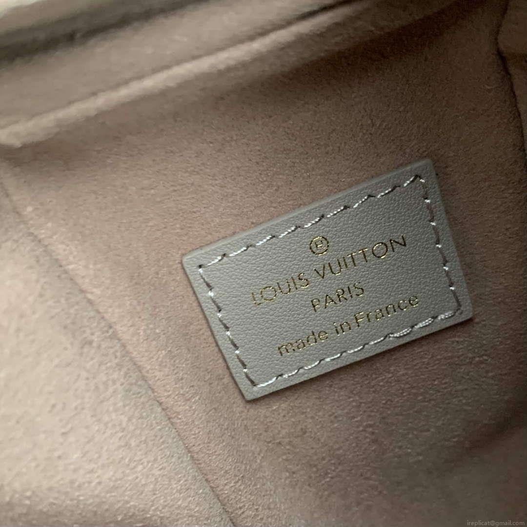 LV M25072 Louis Vuitton Side Trunk MM Handbag Taupe