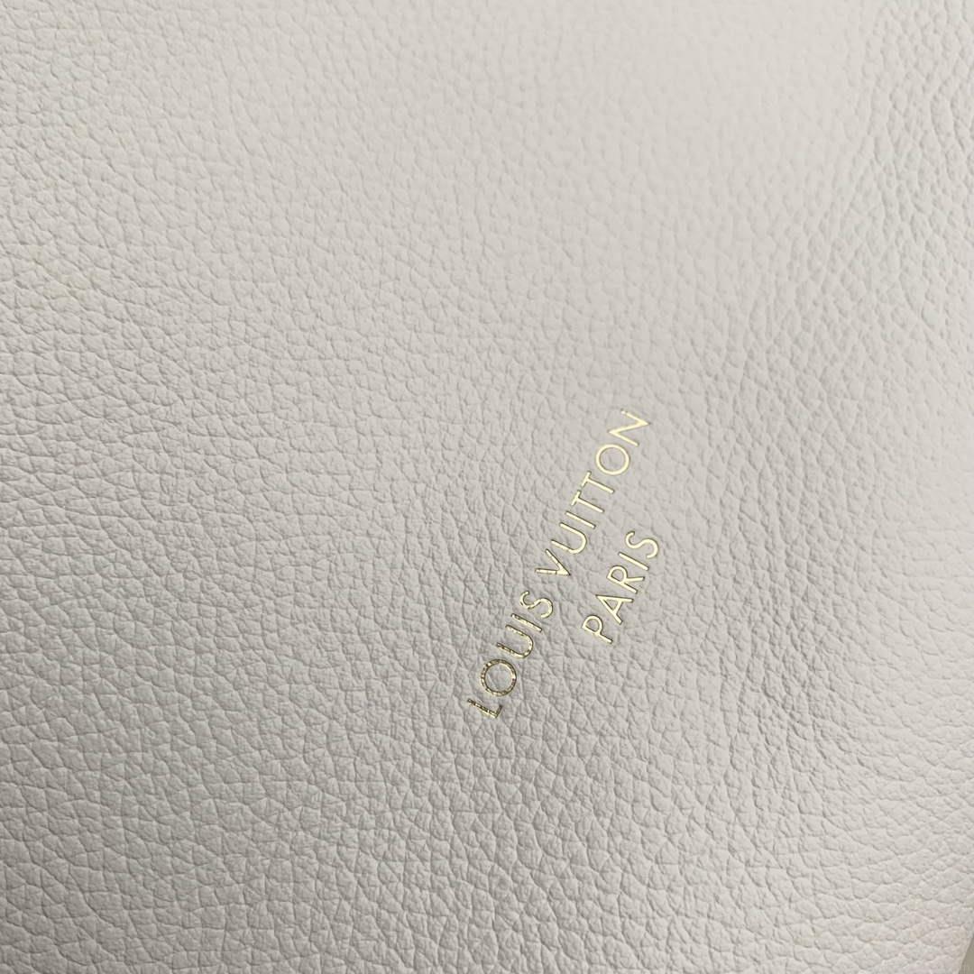 LV M25022 Louis Vuitton Low Key Hobo MM Handbag Limestone Gray